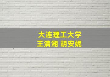 大连理工大学王清湘 胡安妮